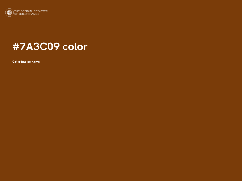 #7A3C09 color image
