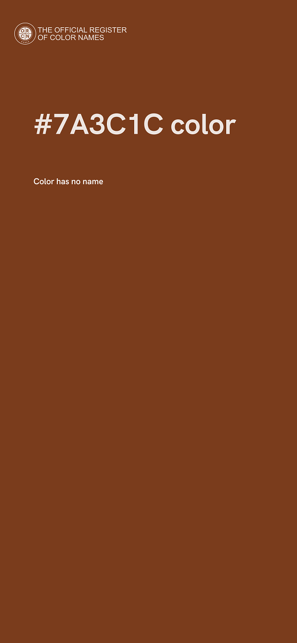 #7A3C1C color image
