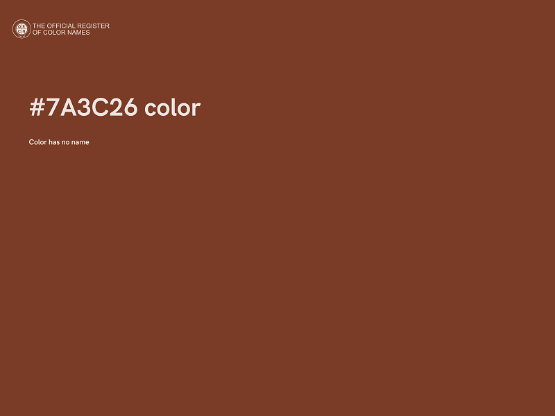 #7A3C26 color image