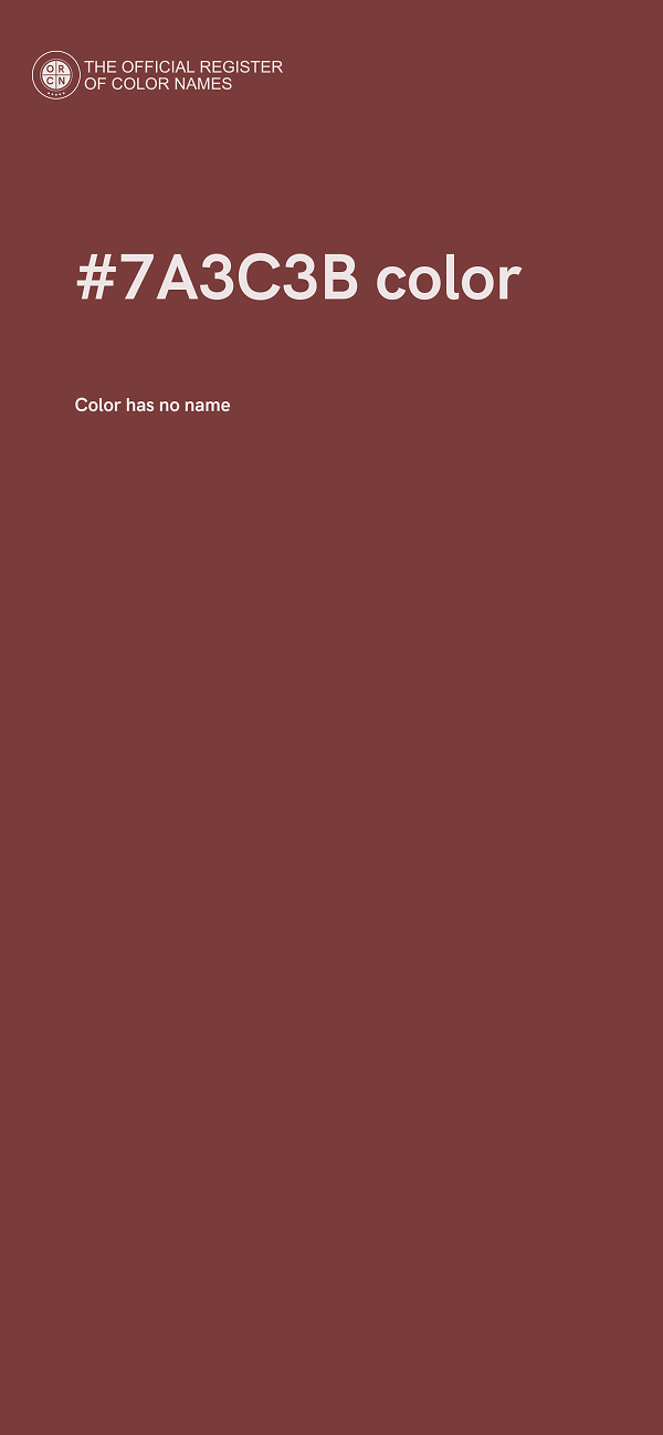 #7A3C3B color image