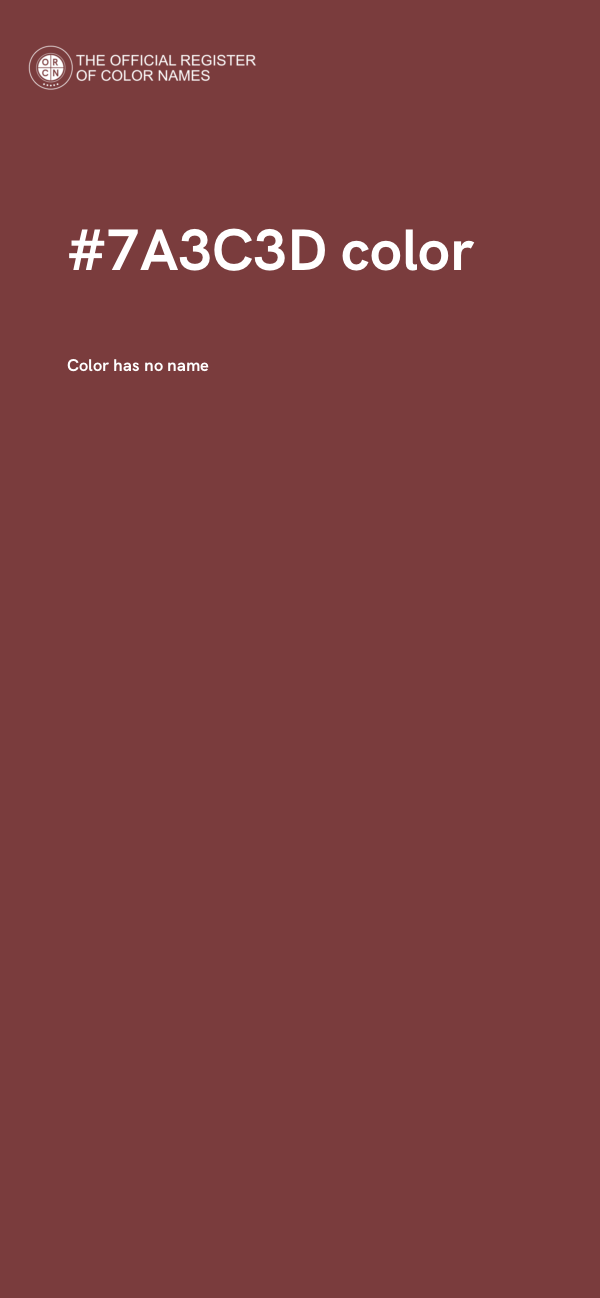 #7A3C3D color image
