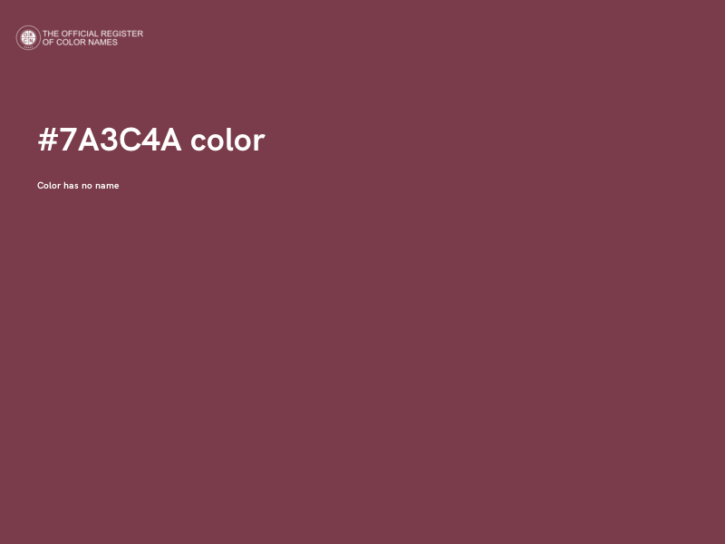 #7A3C4A color image