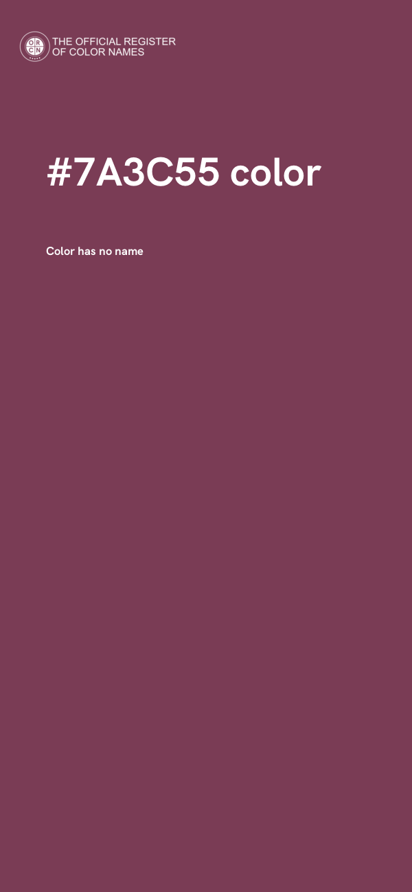 #7A3C55 color image