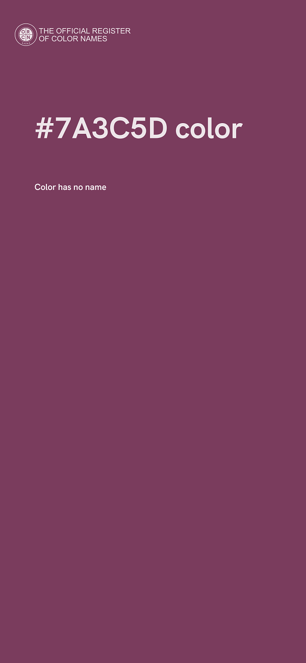 #7A3C5D color image