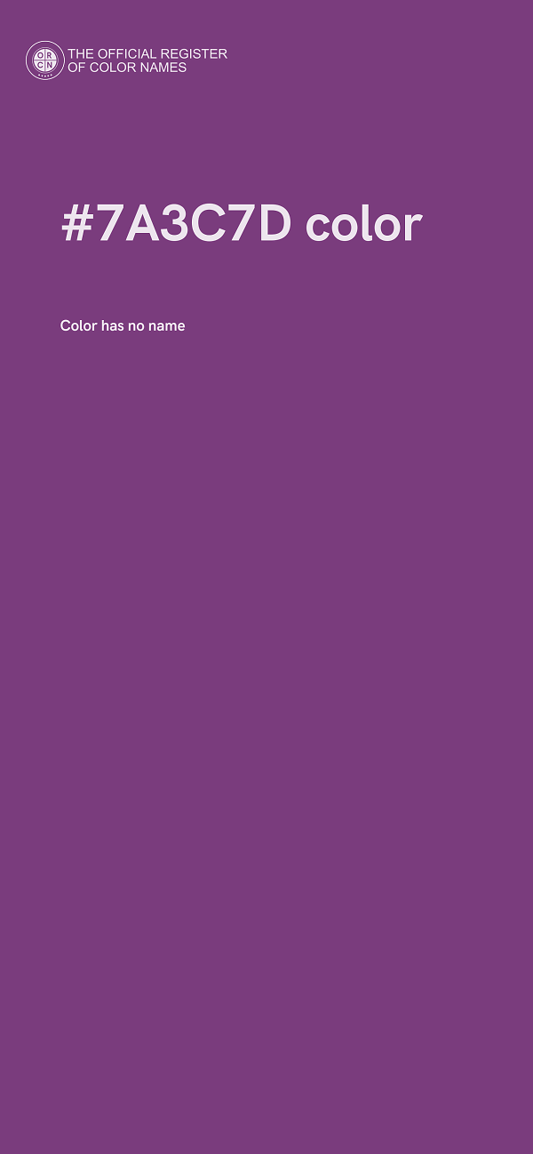 #7A3C7D color image