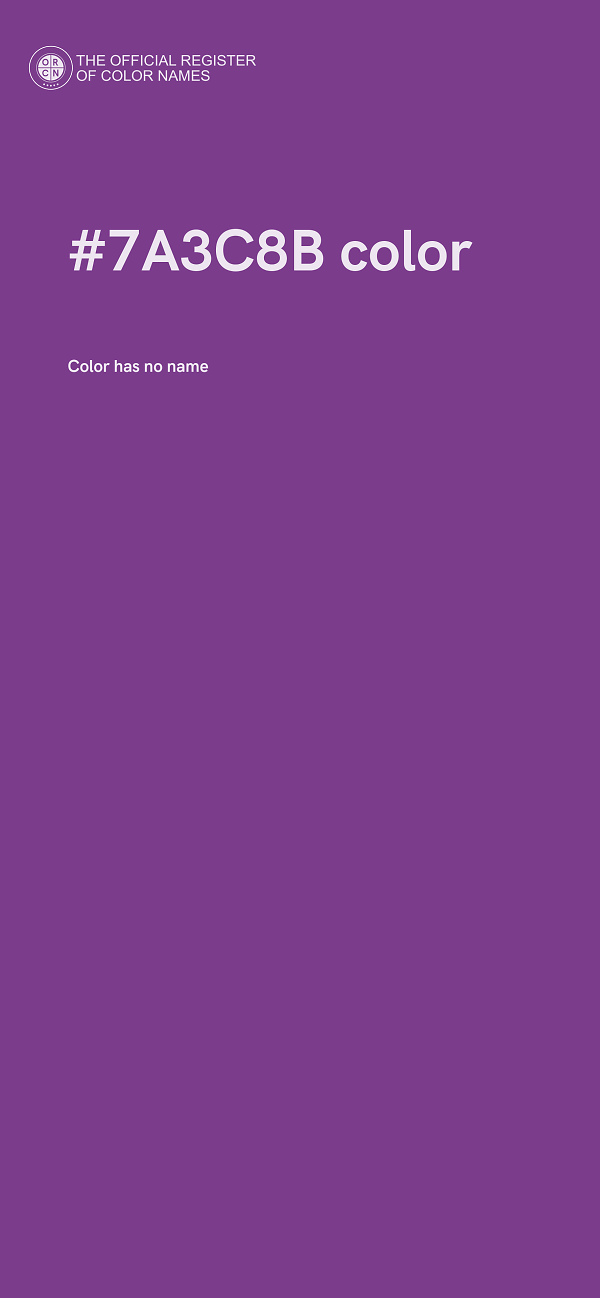#7A3C8B color image