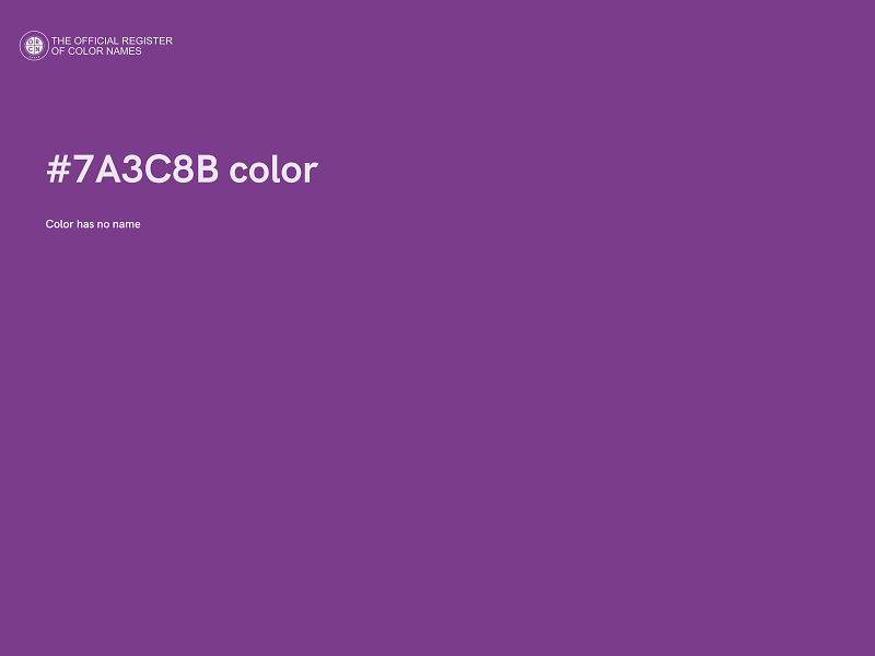 #7A3C8B color image