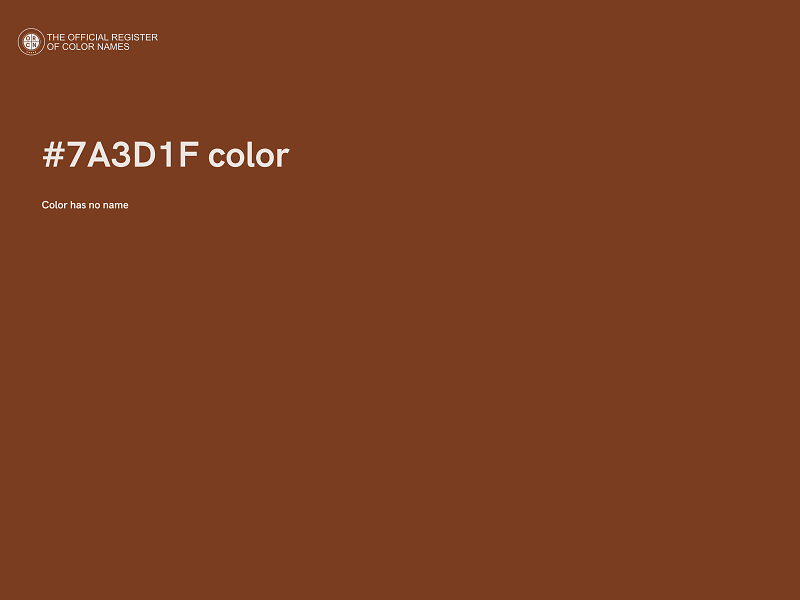 #7A3D1F color image