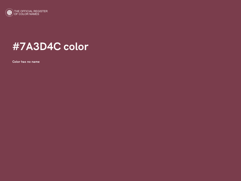 #7A3D4C color image