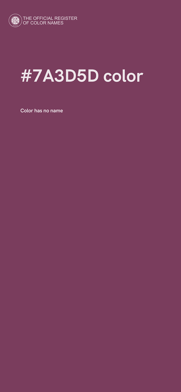 #7A3D5D color image
