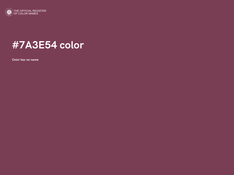 #7A3E54 color image