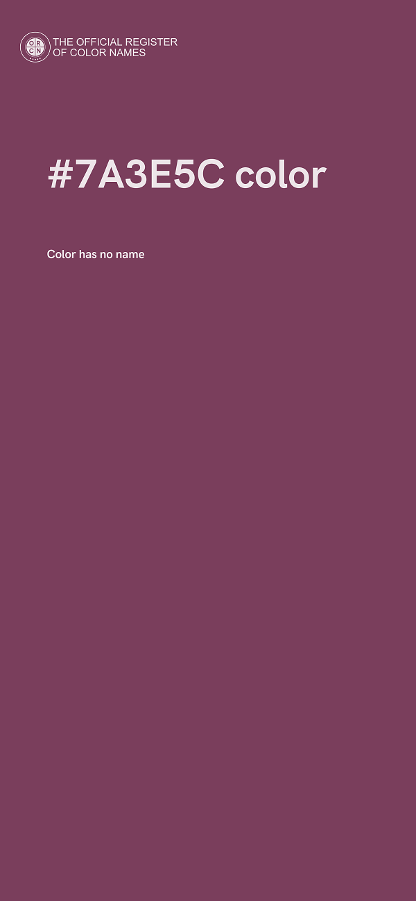 #7A3E5C color image
