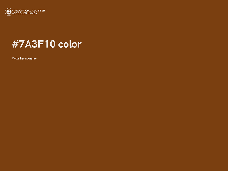 #7A3F10 color image