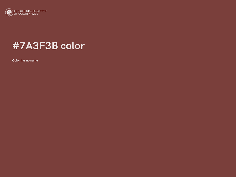 #7A3F3B color image