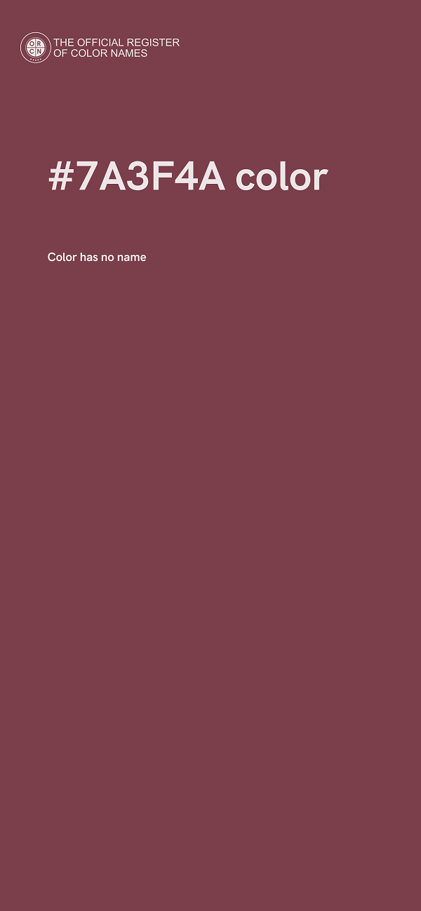 #7A3F4A color image