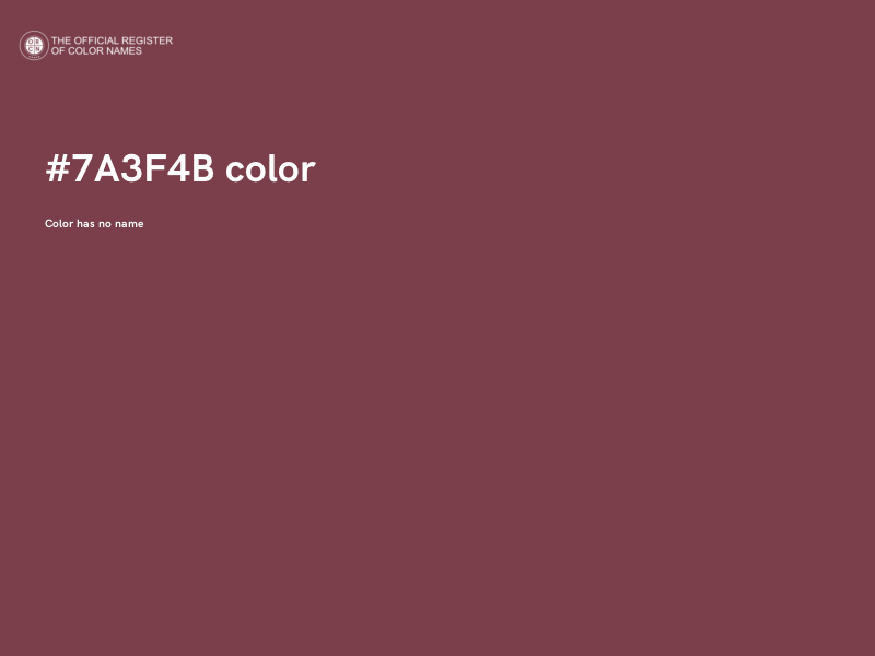 #7A3F4B color image