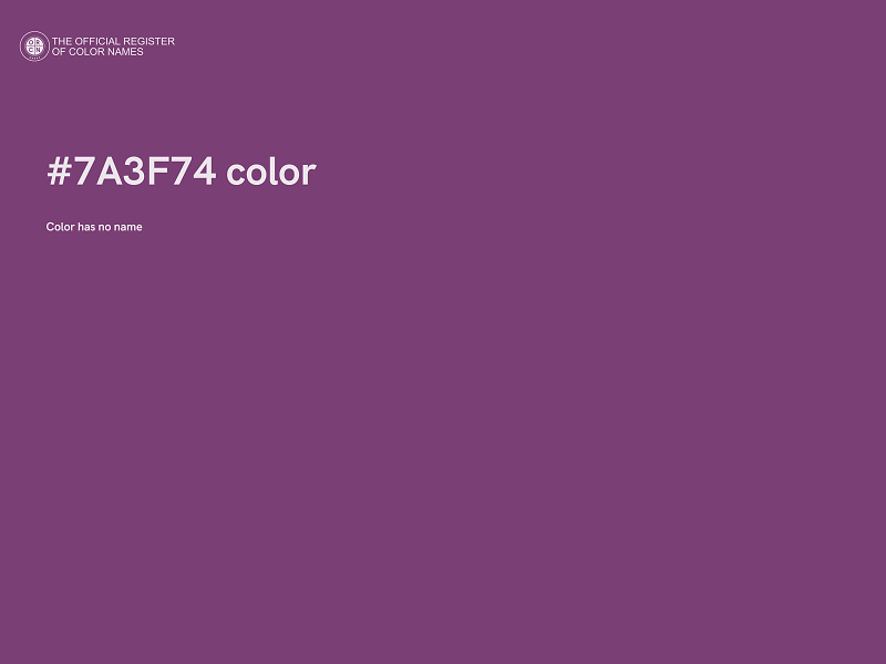 #7A3F74 color image