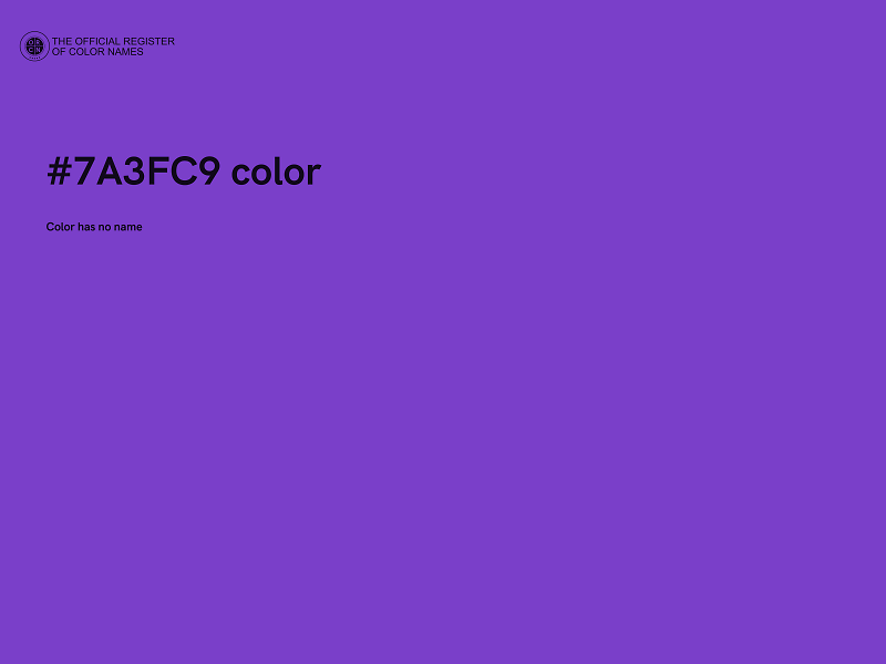 #7A3FC9 color image