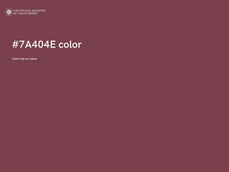 #7A404E color image