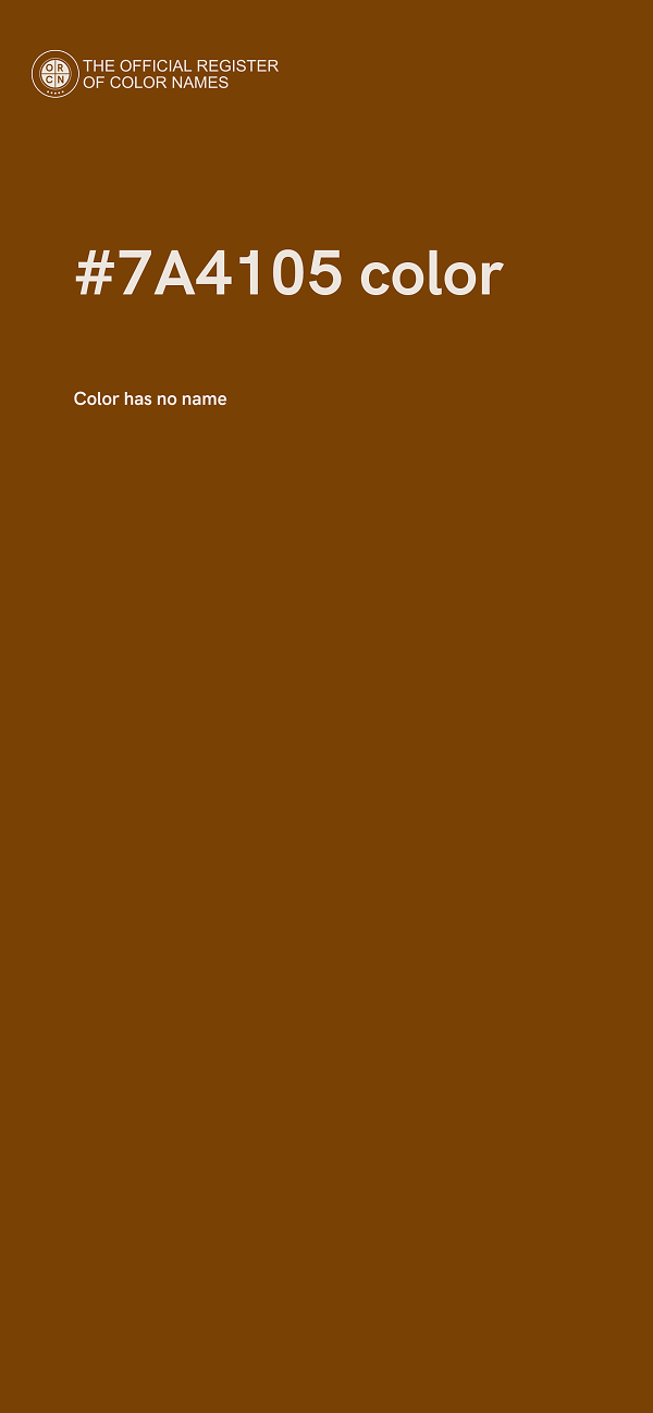 #7A4105 color image