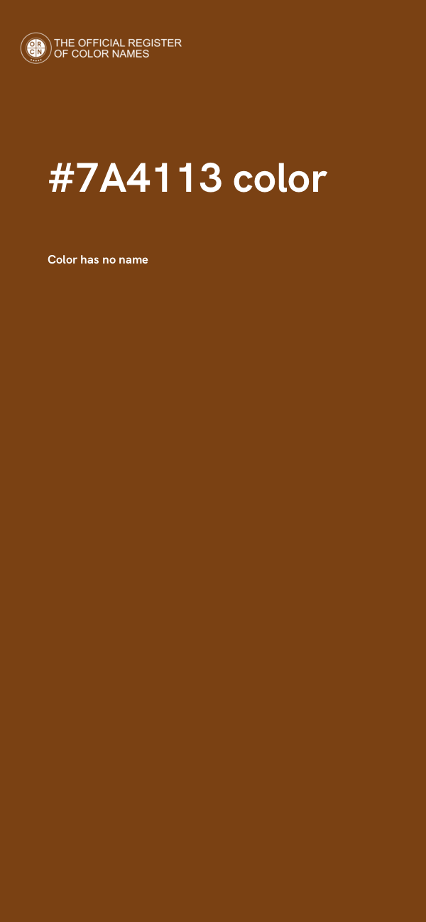 #7A4113 color image