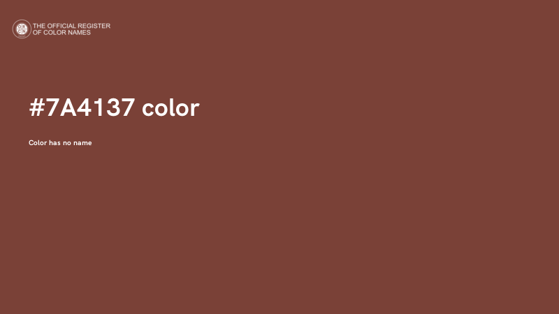 #7A4137 color image