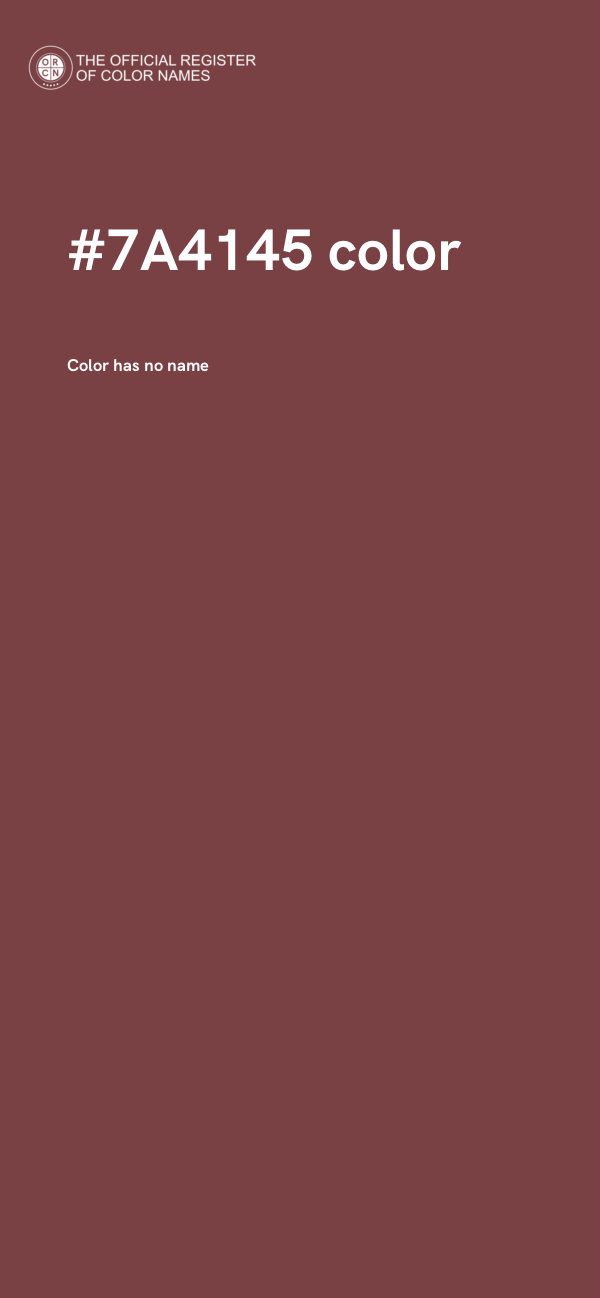 #7A4145 color image