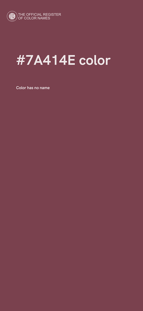#7A414E color image