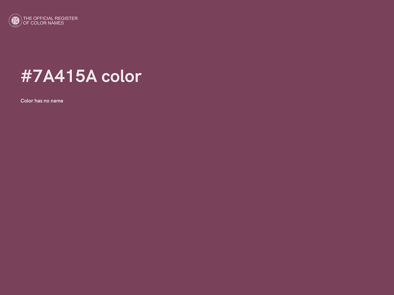 #7A415A color image