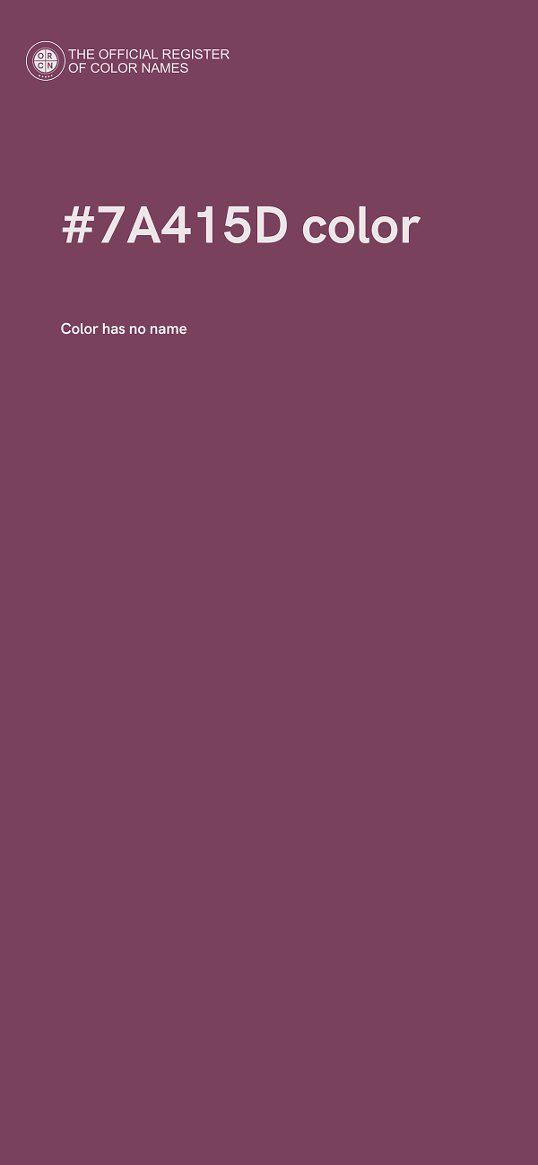 #7A415D color image