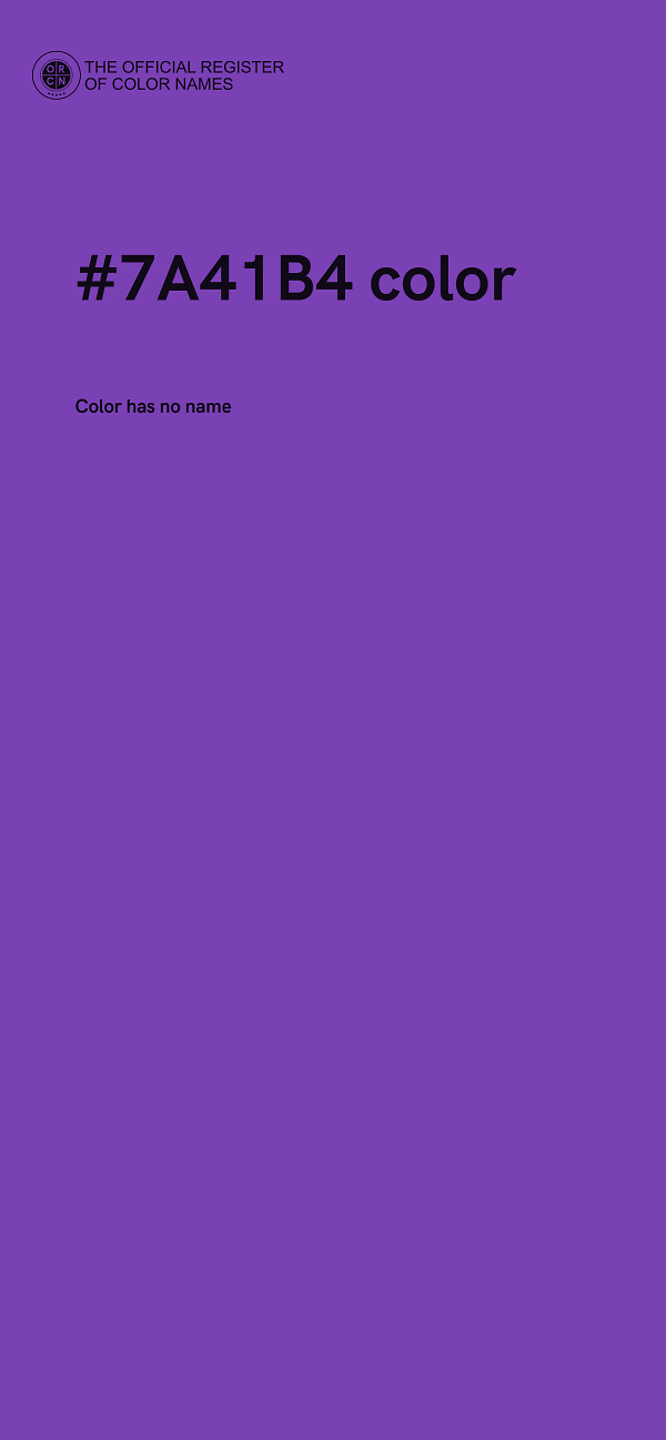 #7A41B4 color image