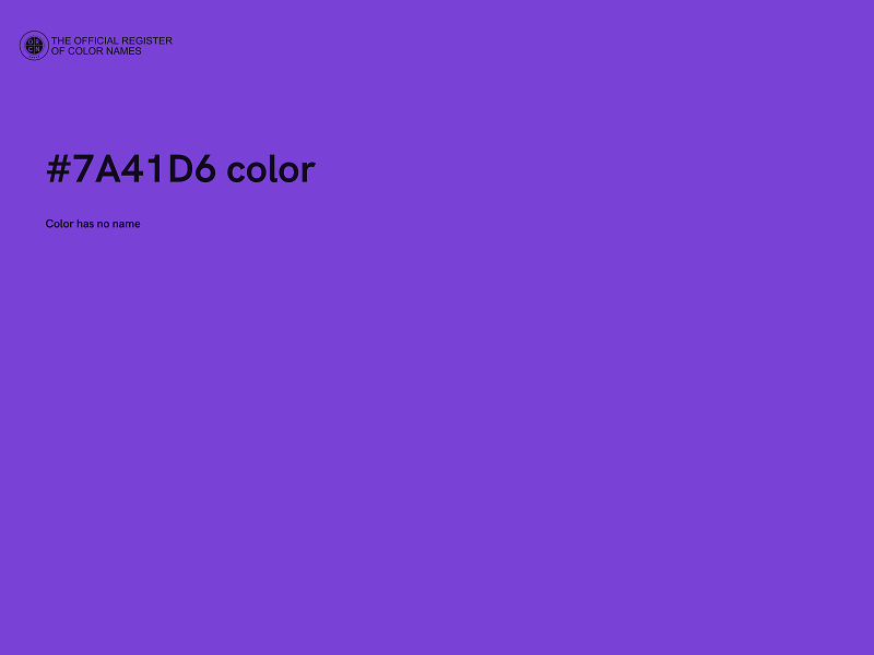 #7A41D6 color image