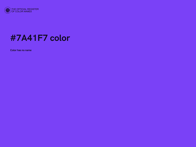 #7A41F7 color image