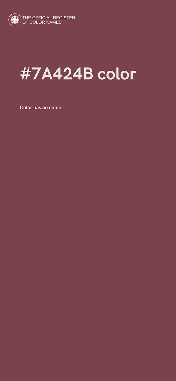 #7A424B color image