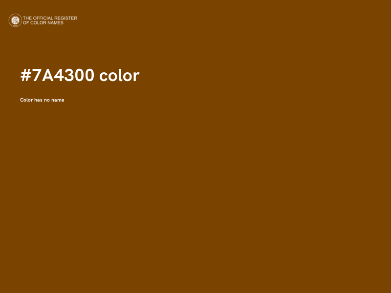 #7A4300 color image
