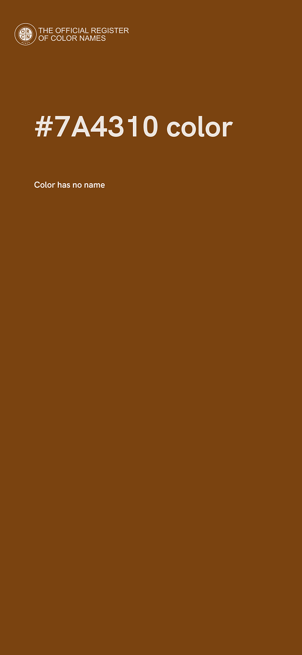 #7A4310 color image