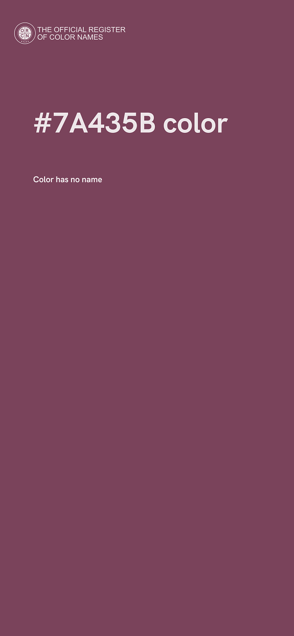 #7A435B color image