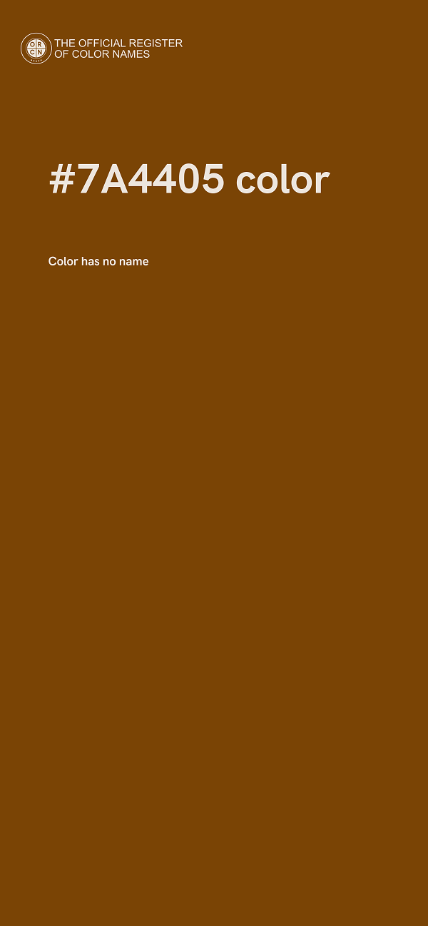#7A4405 color image