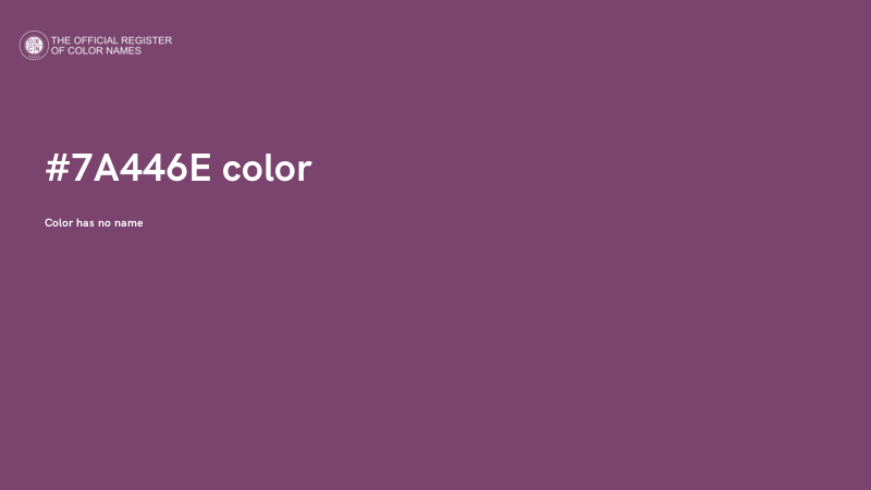 #7A446E color image