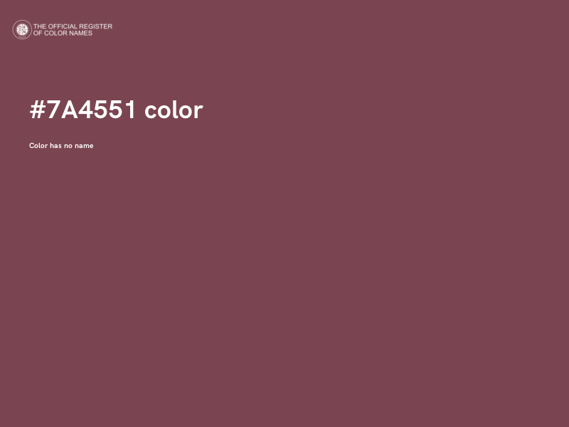 #7A4551 color image