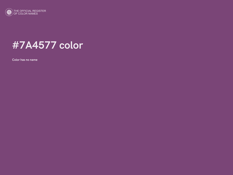 #7A4577 color image