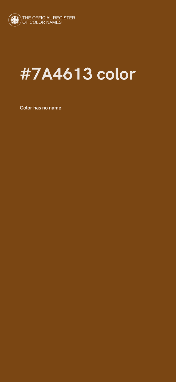 #7A4613 color image