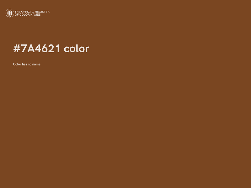 #7A4621 color image