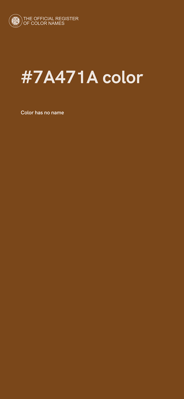#7A471A color image