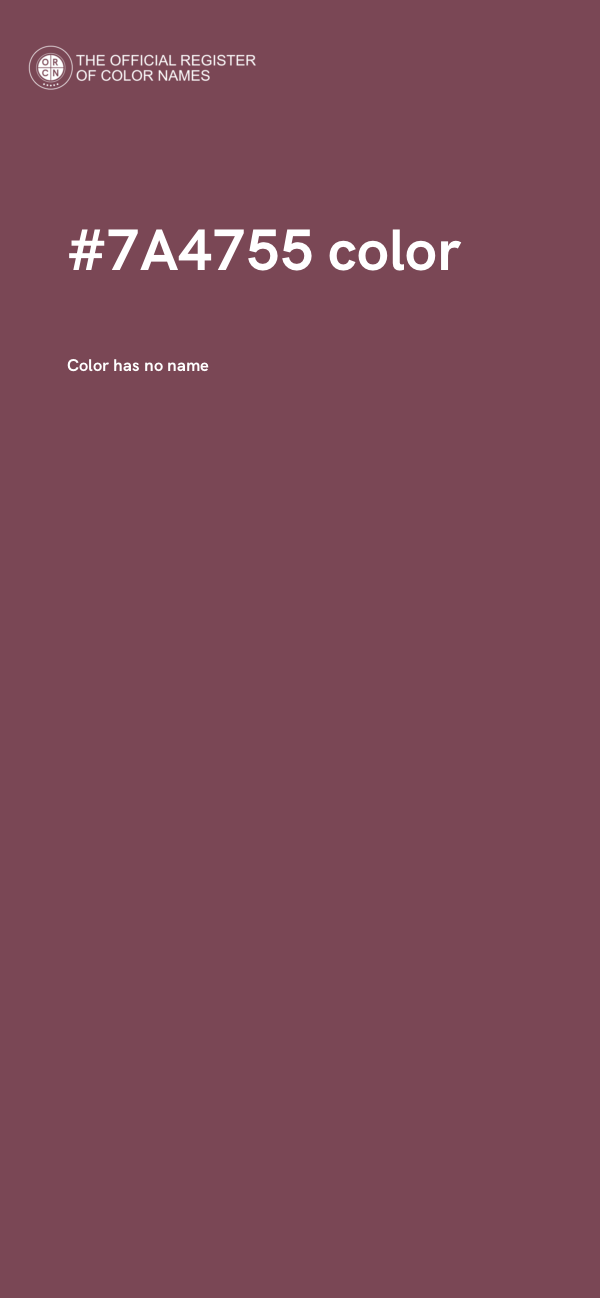 #7A4755 color image