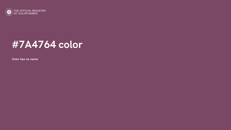 #7A4764 color image