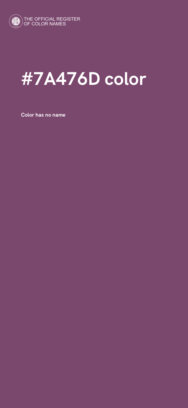 #7A476D color image