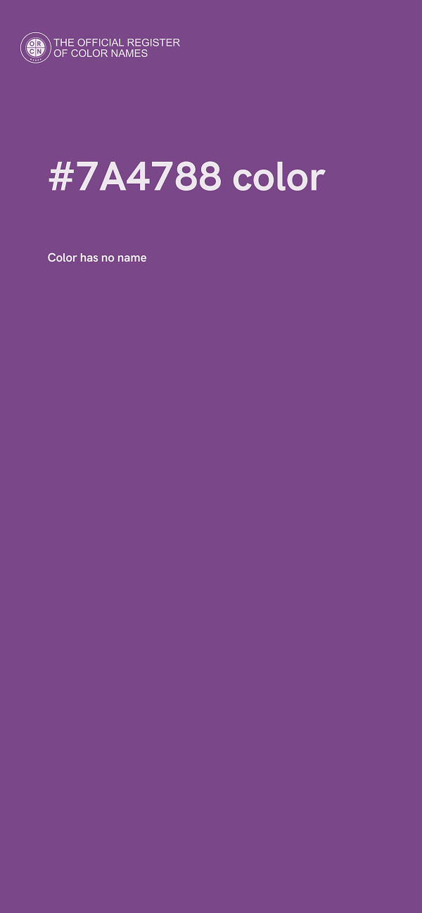 #7A4788 color image