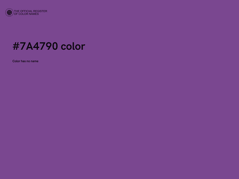 #7A4790 color image