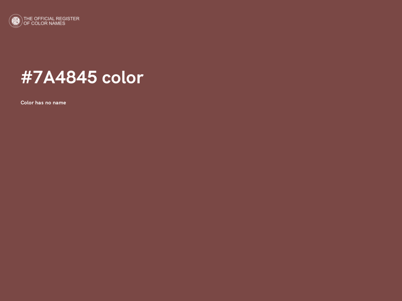 #7A4845 color image